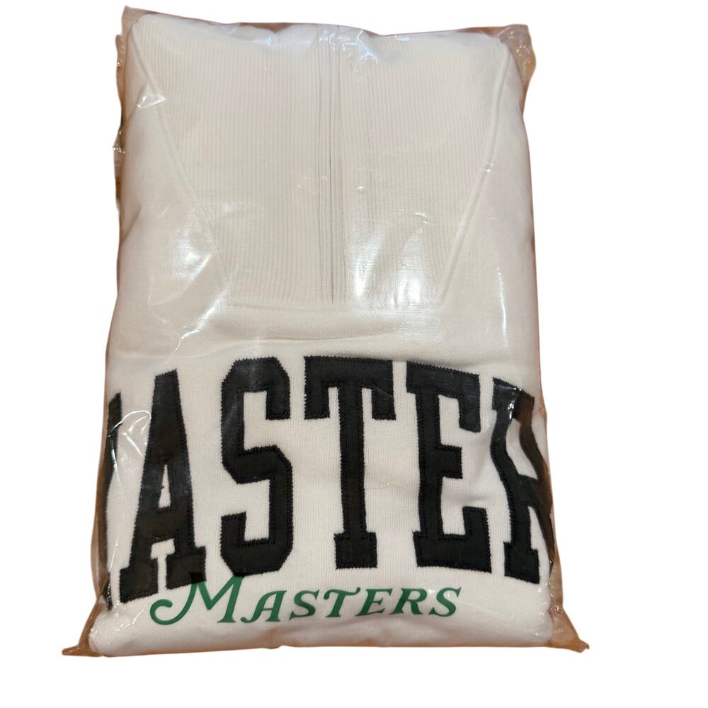 2026 Masters Womens White Quarter-Zip Sweatshirt Augusta Golf Medium M ANGC